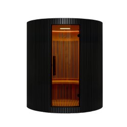 Sauna Moon Infrar&oslash;d Rund 4 pladser Sort Holls